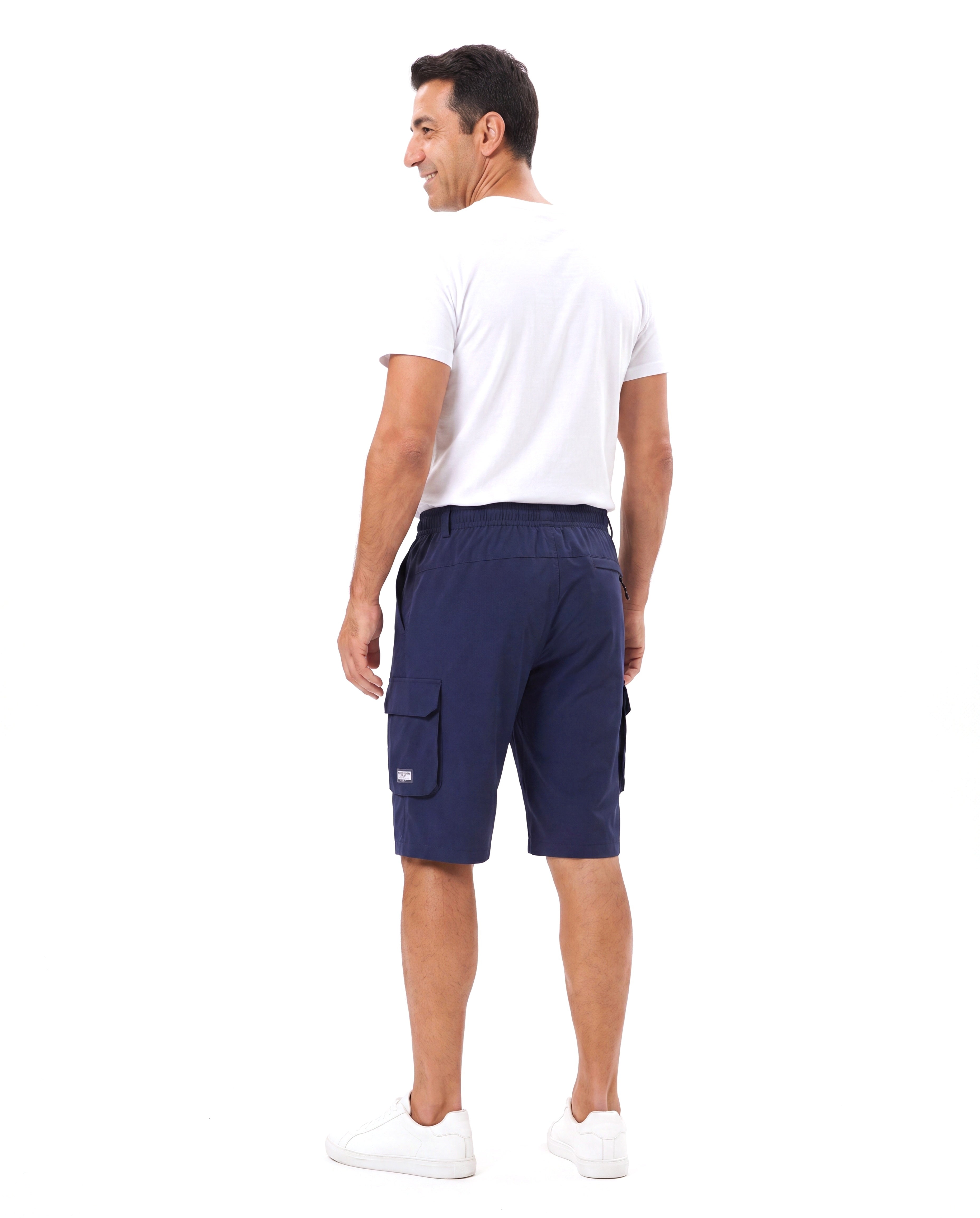 Sneldrogende cargo short met zakdetails Heren