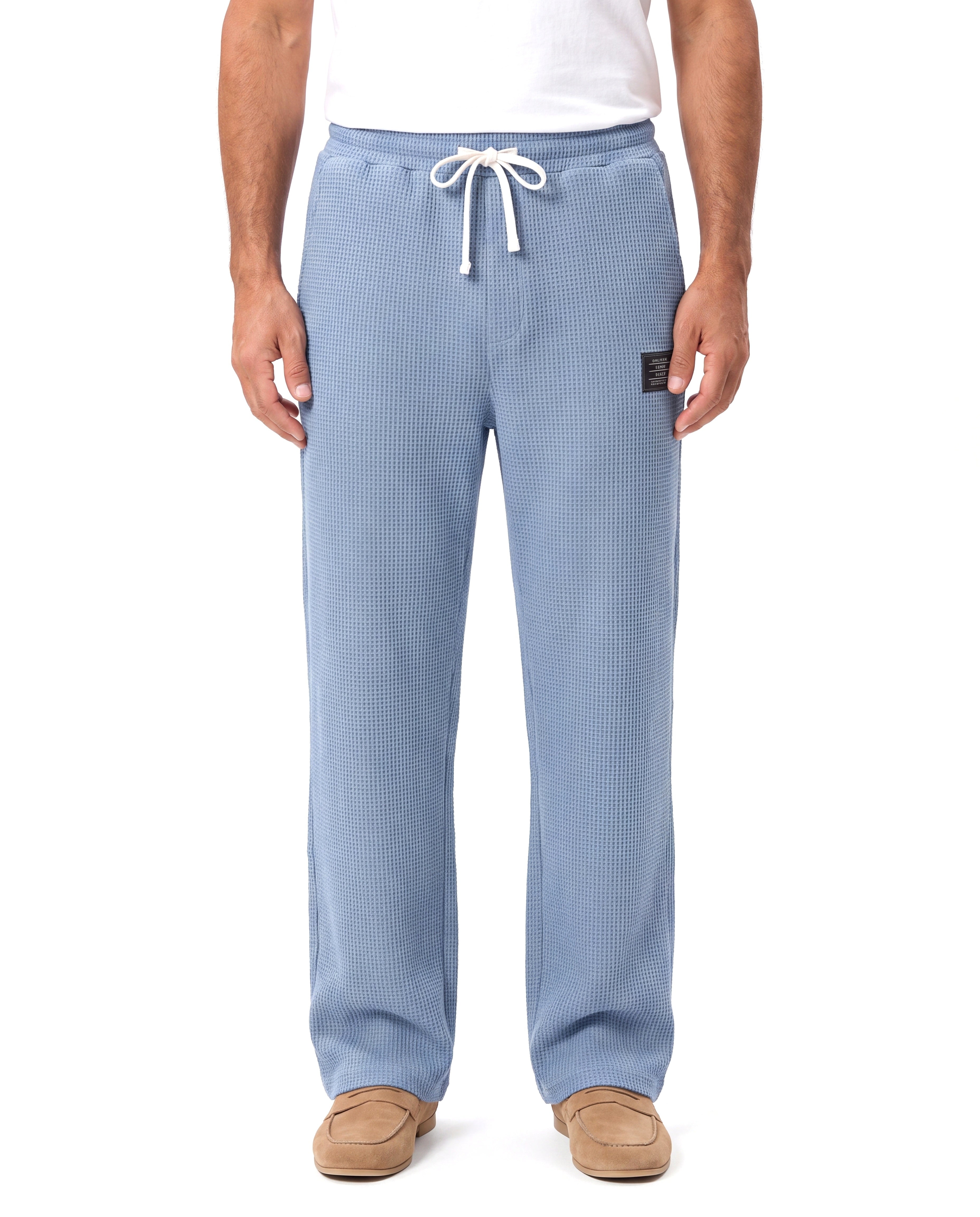 Wafelgebreide joggingbroek met trekkoord Heren