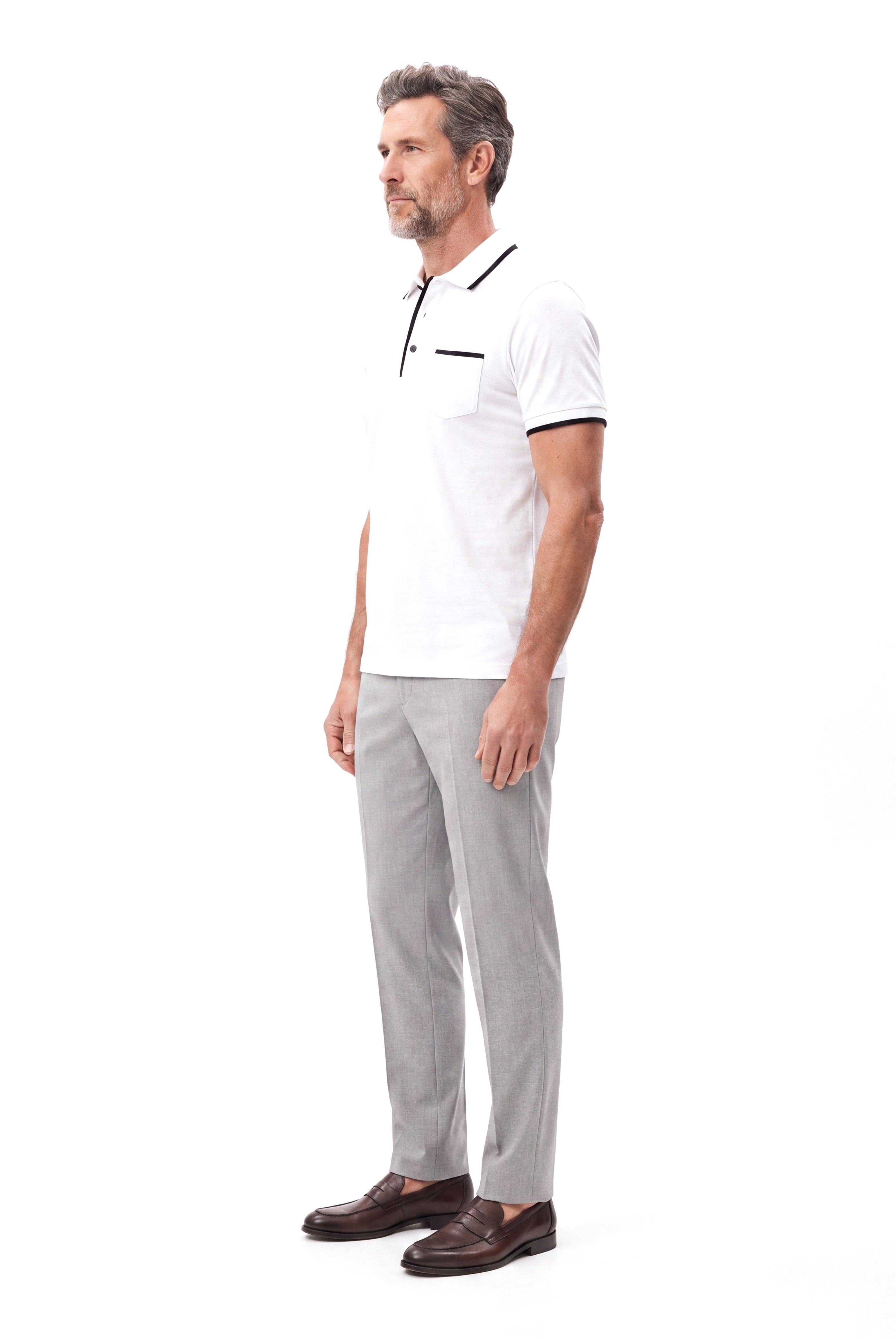Katoenen polo met slim fit pasvorm Heren