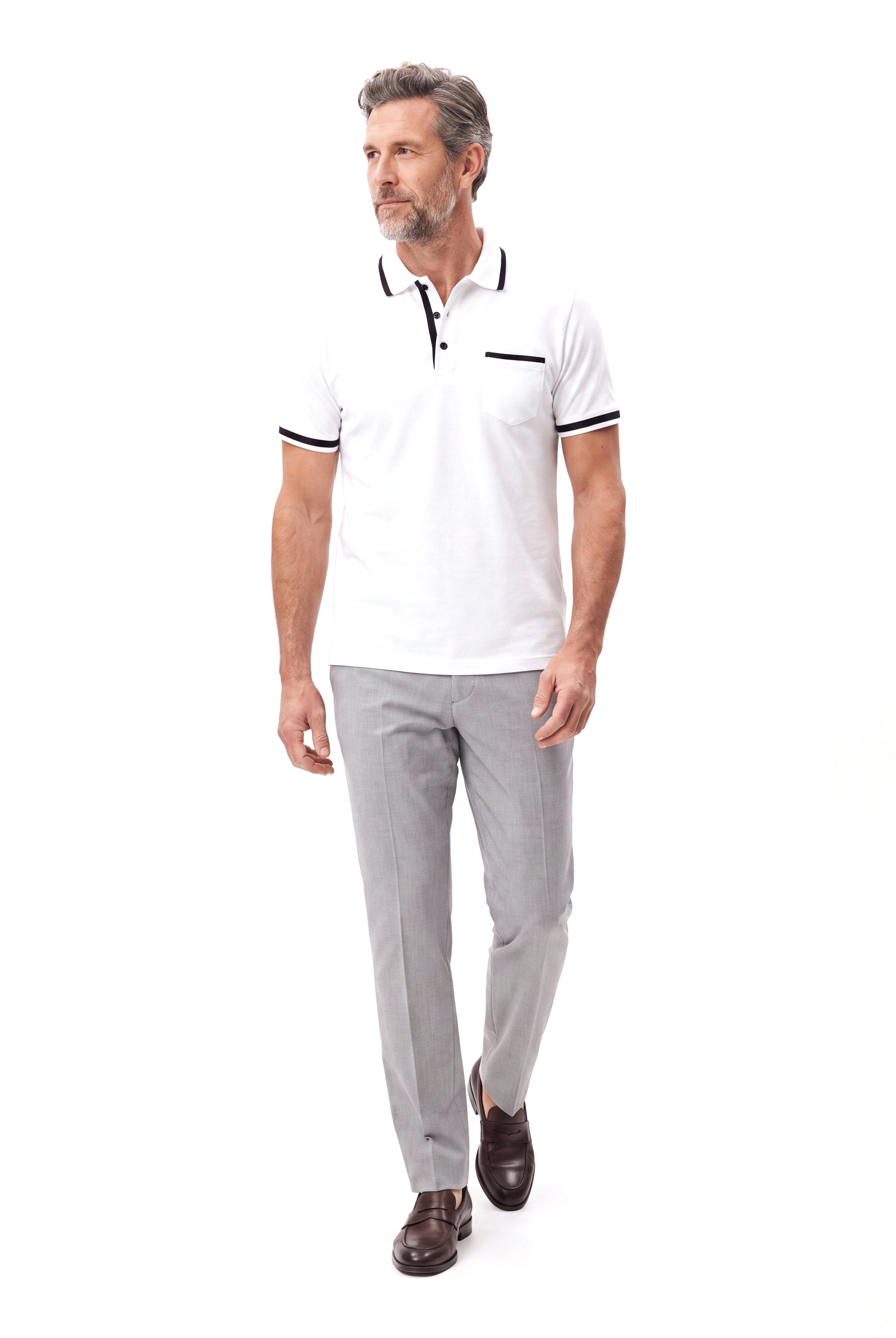 Katoenen polo met slim fit pasvorm Heren