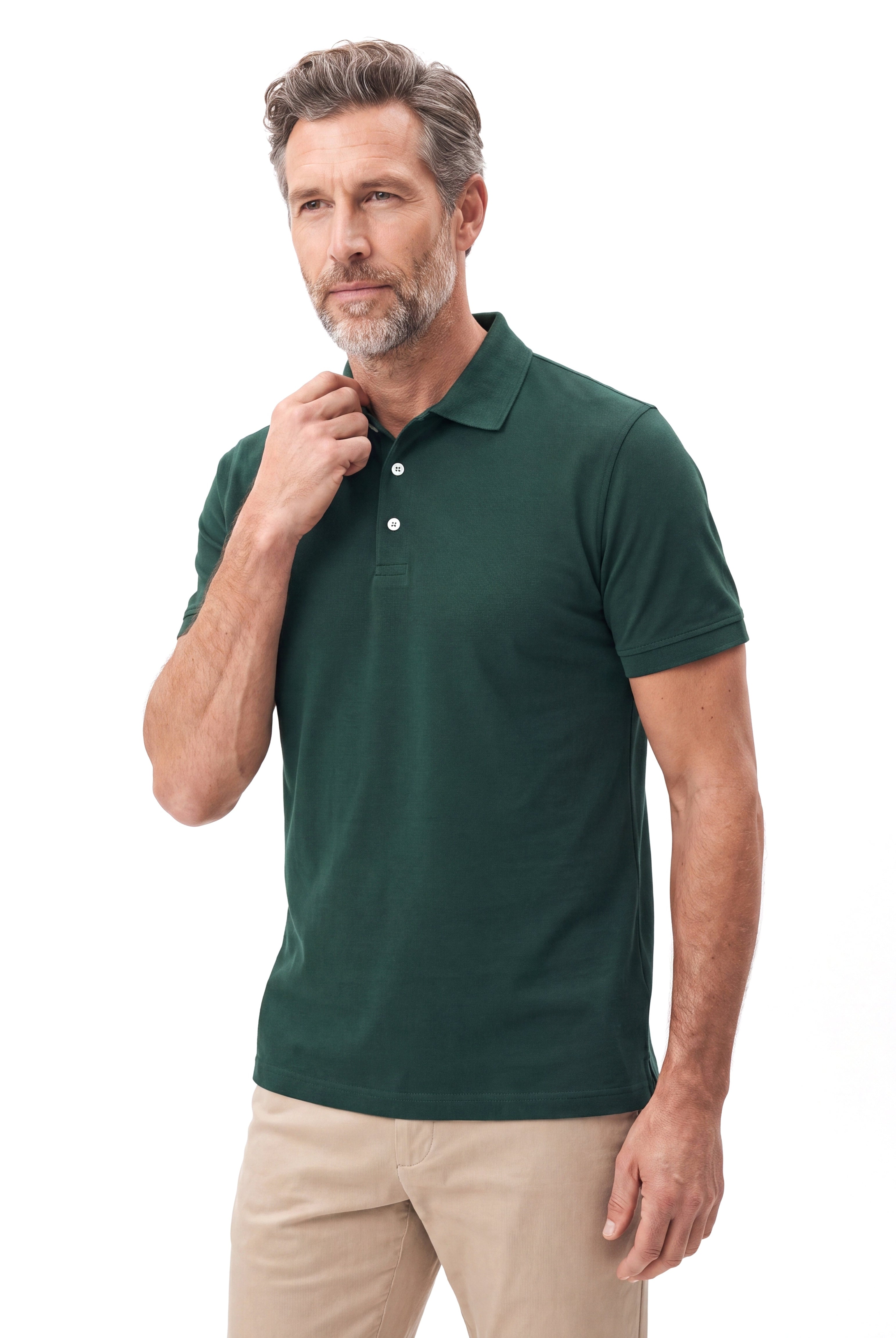 Katoenen poloshirt met fijne piqué structuur Heren