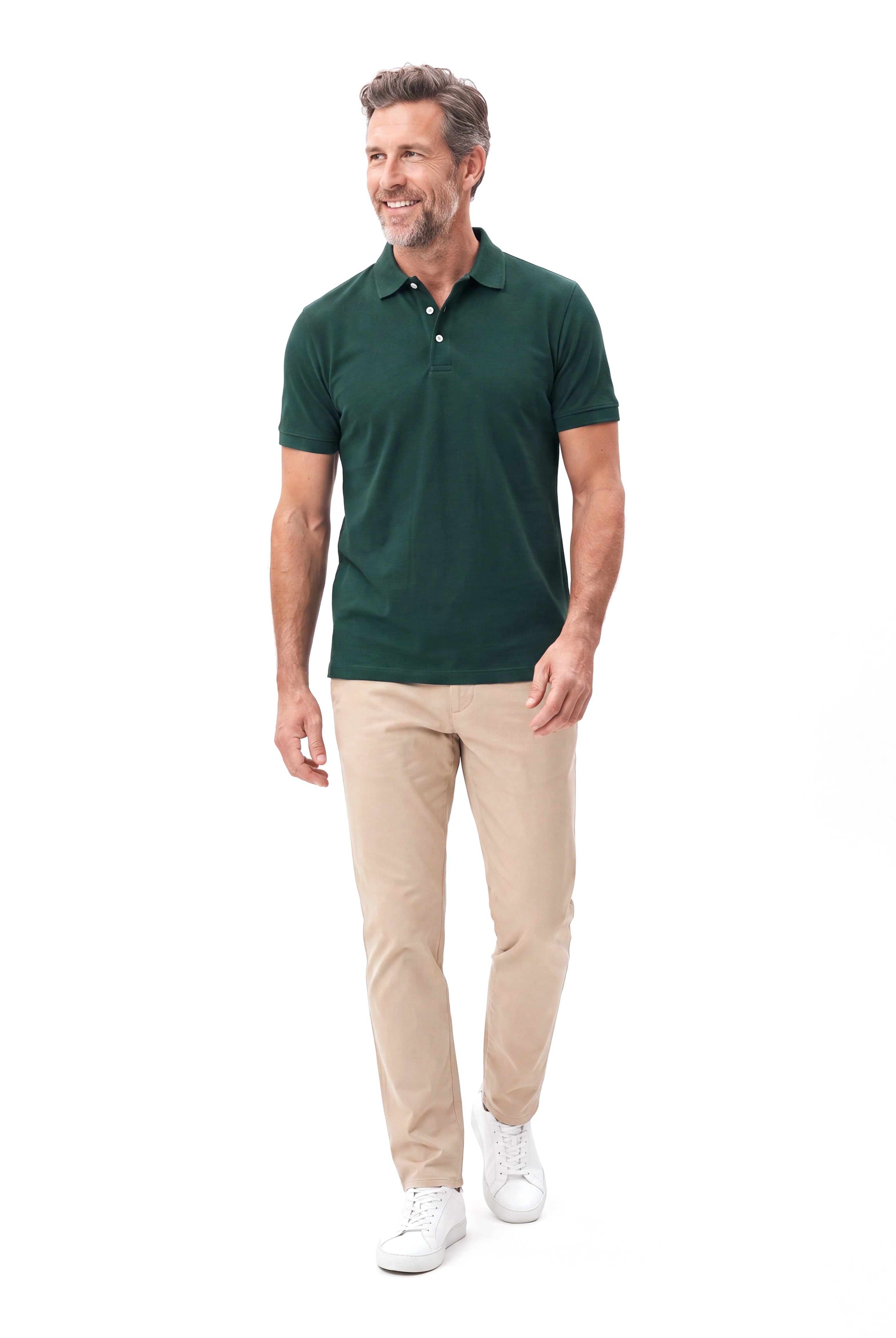 Katoenen poloshirt met fijne piqué structuur Heren
