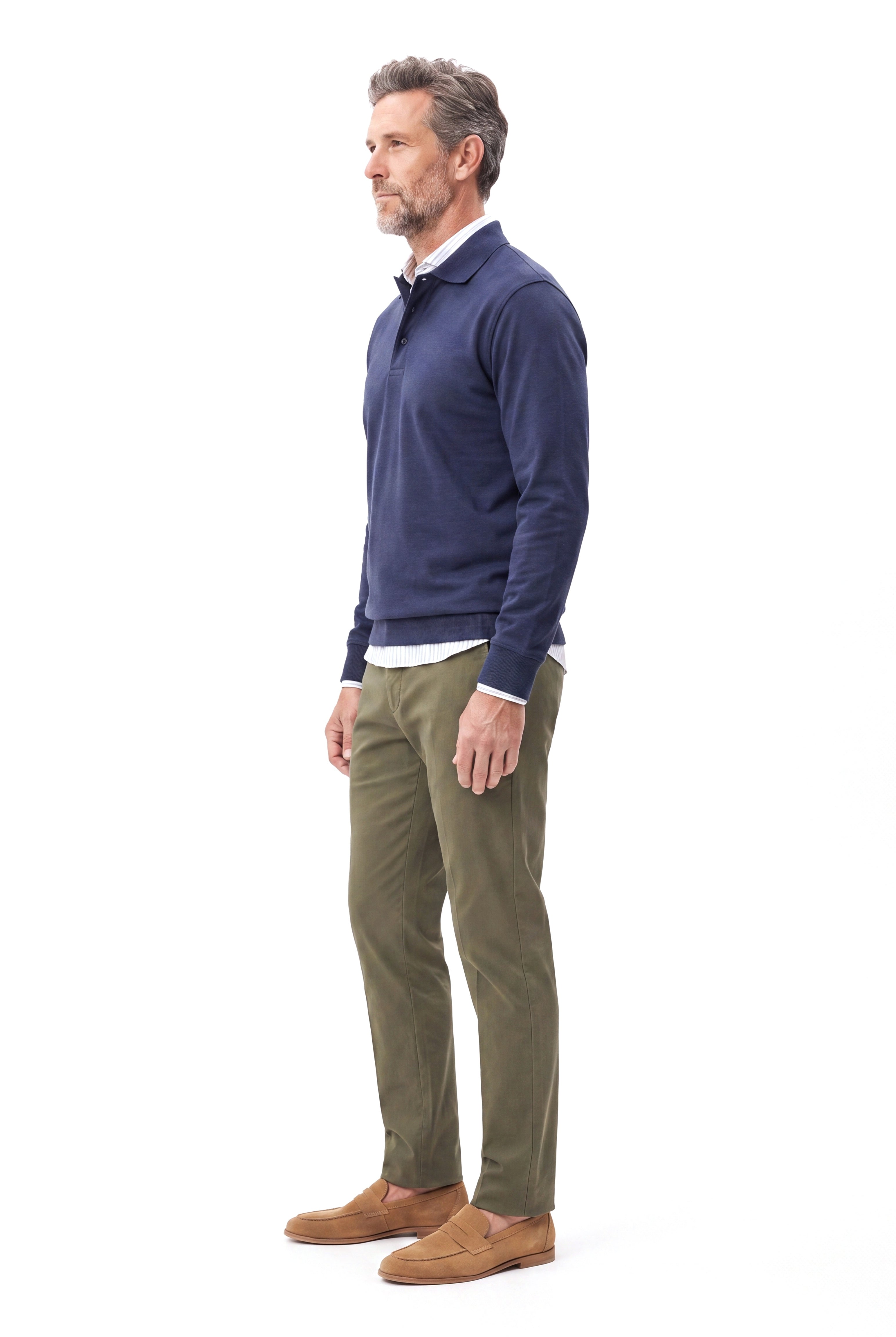 Piqué polo met lange mouwen Heren