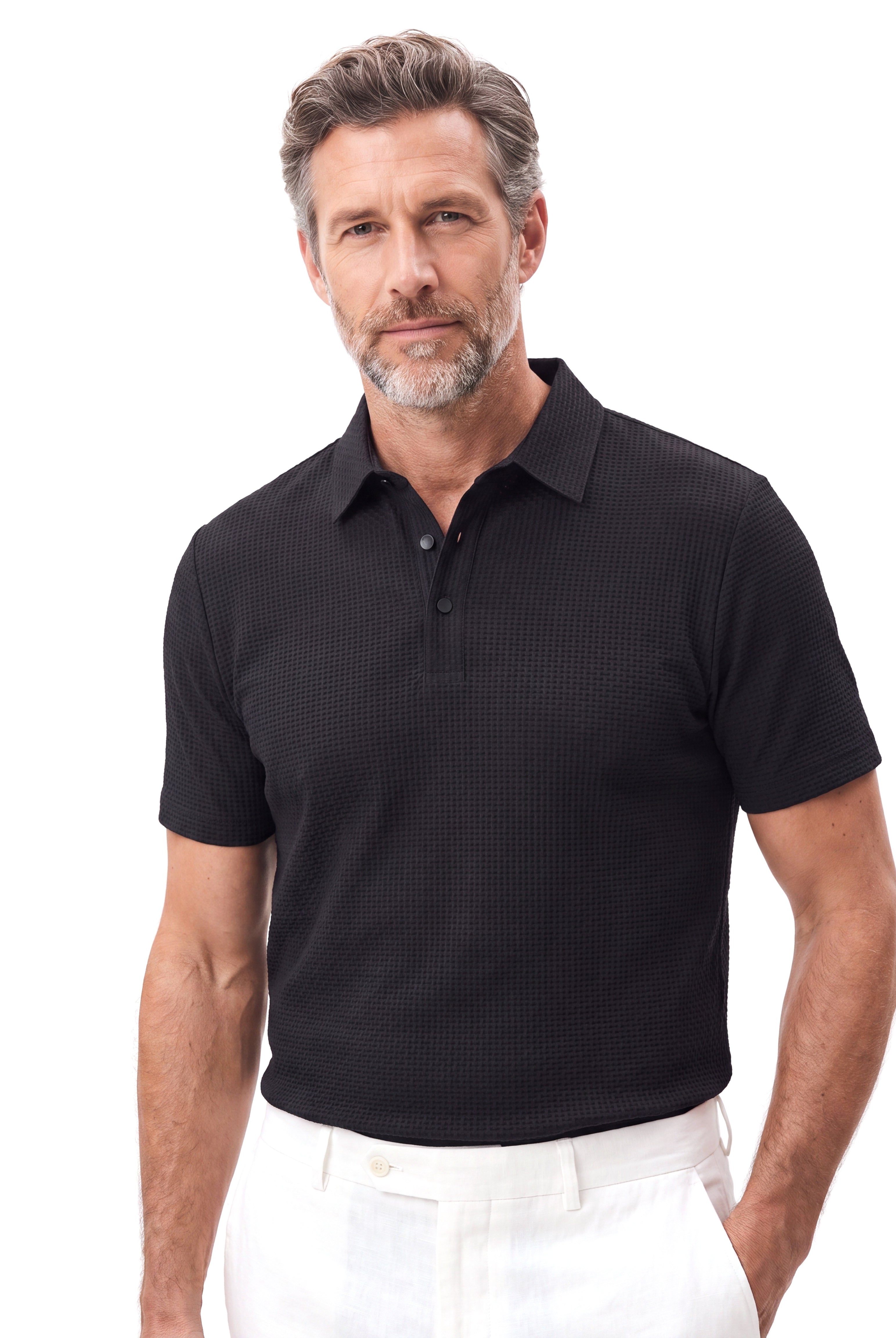 Kreukvrije polo met stretch comfort Heren