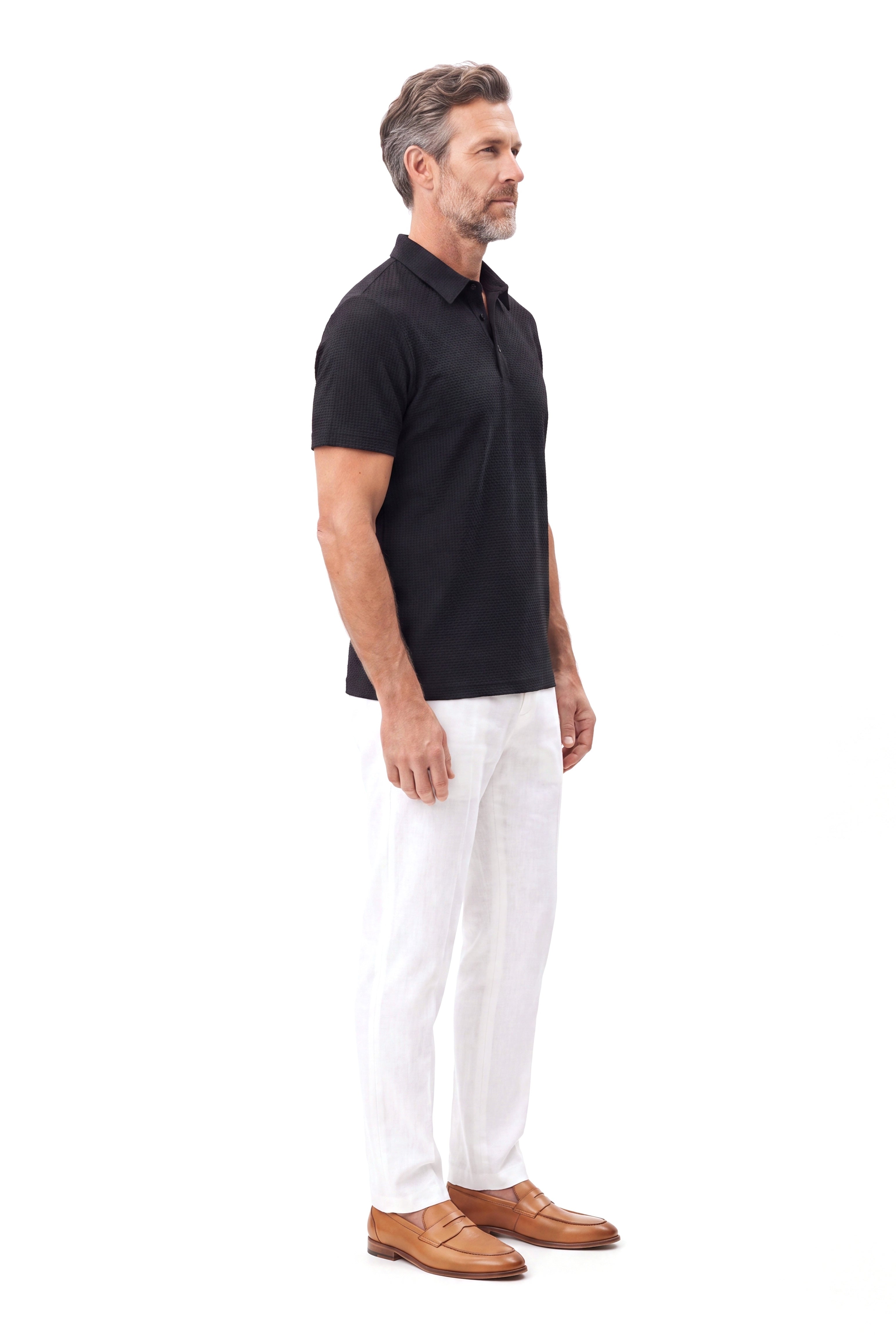 Kreukvrije polo met stretch comfort Heren