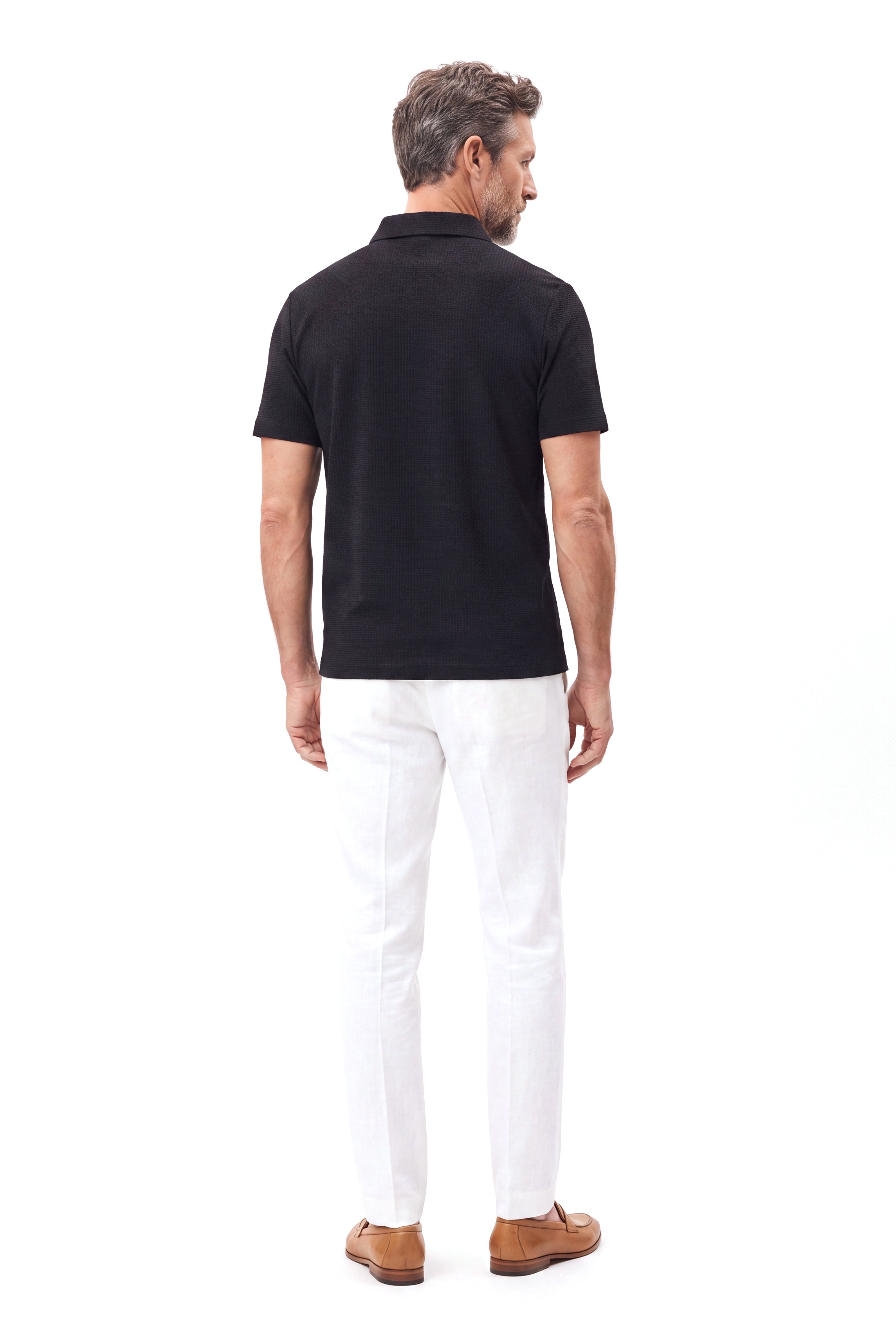 Kreukvrije polo met stretch comfort Heren