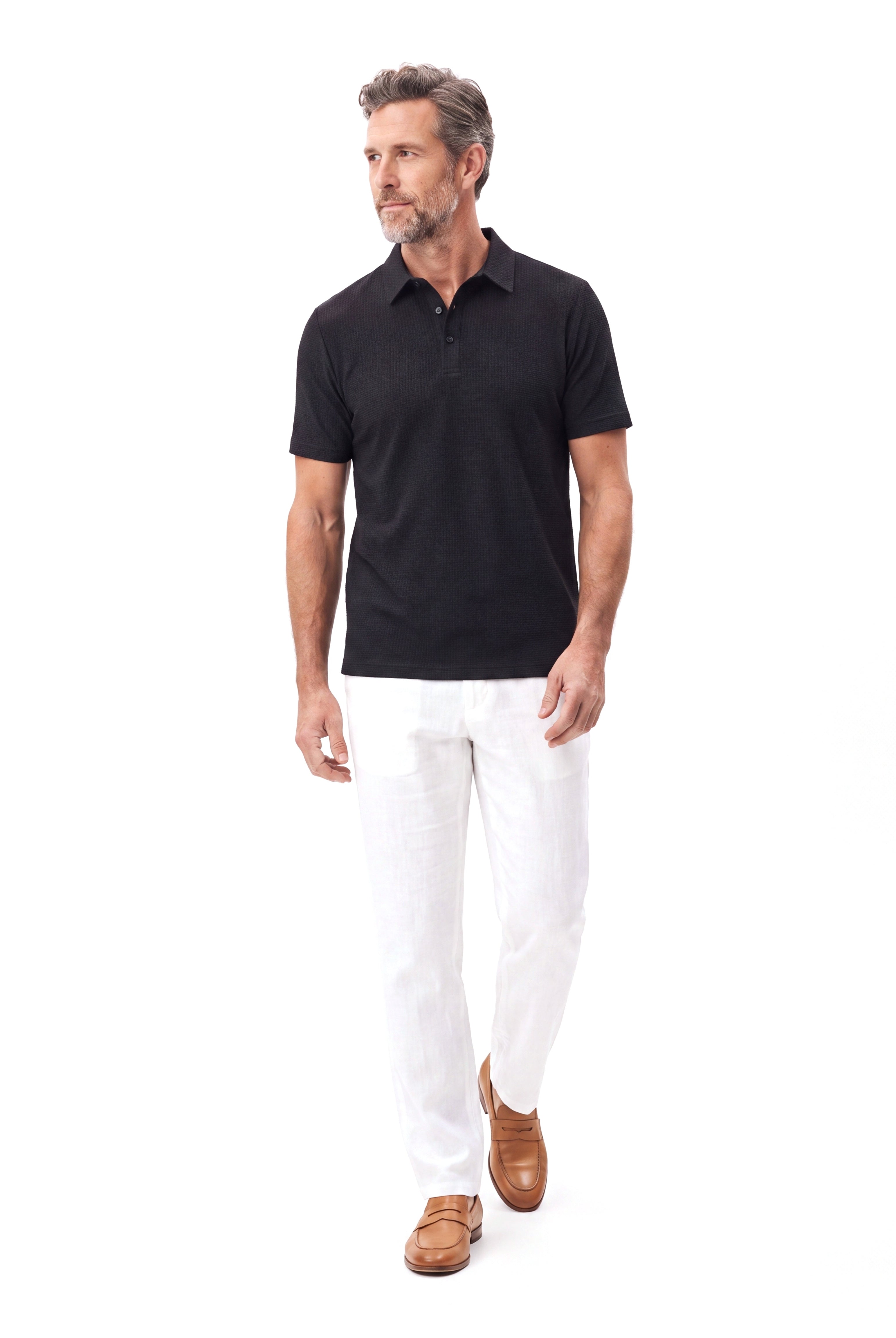 Kreukvrije polo met stretch comfort Heren
