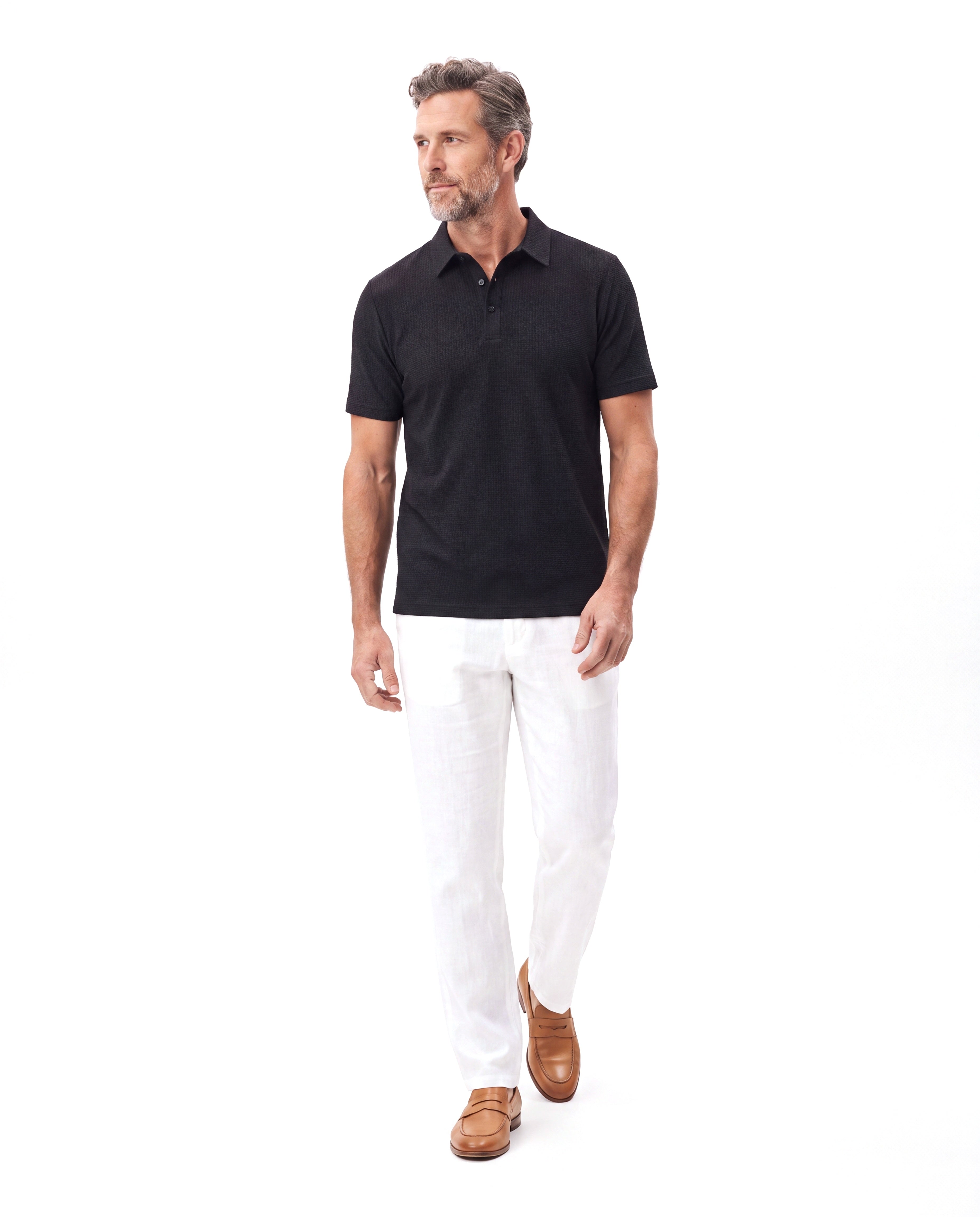 Kreukvrije polo met stretch comfort Heren