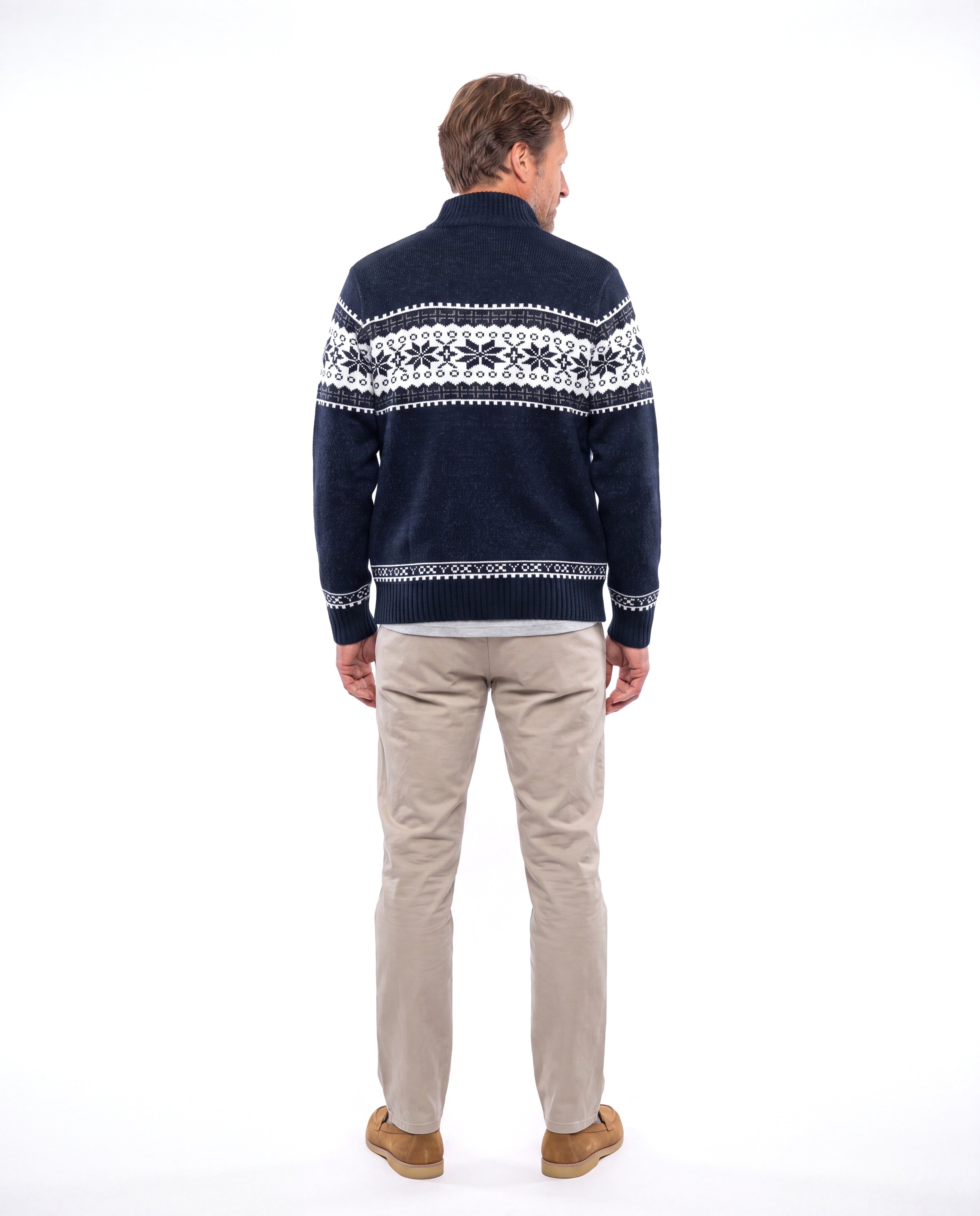 Katoenen vest met kraagdetail Heren
