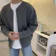 Gebreid Vest Heren Ronde Kraag Ritssluiting