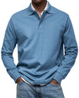 Katoenen Poloshirt Heren Lange Mouw Casual
