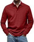 Katoenen Poloshirt Heren Lange Mouw Casual