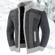 Gebreid Vest Heren Fleece Voering Opstaande Kraag