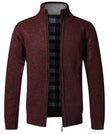 Gebreid Vest Heren Opstaande Kraag Fleece Voering