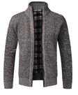 Gebreid Vest Heren Opstaande Kraag Fleece Voering