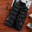 Gewatteerde Bodywarmer Heren Mouwloos Opstaande Kraag