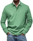 Katoenen Poloshirt Heren Lange Mouw Casual