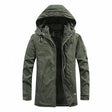 Katoenen Winterparka Heren Fleece Voering Capuchon