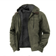 Katoenen Winterjas Heren Fleece Voering Capuchon