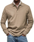 Katoenen Poloshirt Heren Lange Mouw Casual