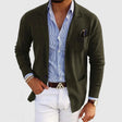 Gebreid Blazervest Heren Casual Revers Zakken