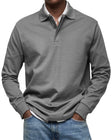 Katoenen Poloshirt Heren Lange Mouw Casual