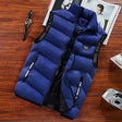 Gewatteerde Bodywarmer Heren Mouwloos Opstaande Kraag
