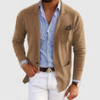 Gebreid Blazervest Heren Casual Revers Zakken