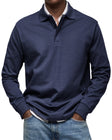 Katoenen Poloshirt Heren Lange Mouw Casual