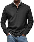 Katoenen Poloshirt Heren Lange Mouw Casual