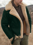 Leren Aviator Jas Heren Sherpa Kraag