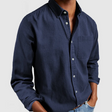 Denim Overhemd Heren Casual Borstzak