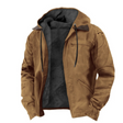 Katoenen Winterjas Heren Fleece Voering Capuchon