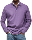 Katoenen Poloshirt Heren Lange Mouw Casual