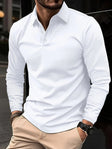Poloshirt Heren Slim Fit Lange Mouw