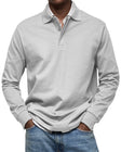 Katoenen Poloshirt Heren Lange Mouw Casual