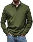 Katoenen Poloshirt Heren Lange Mouw Casual