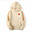 Katoenen Hoodie Heren Casual Hartprint