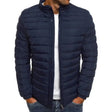Gewatteerde Puffer Jas Heren Staande Kraag Slim Fit