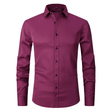Kreukvrij Overhemd Heren Slim Fit Lange Mouw