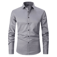 Kreukvrij Overhemd Heren Slim Fit Lange Mouw