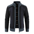Gebreid Vest Heren Opstaande Kraag Colorblock