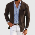 Gebreid Blazer Jasje Heren Casual Revers Borstzak