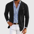 Gebreide Blazer Vest Heren Revers Zakken