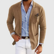 Gebreid Blazer Jasje Heren Casual Revers Borstzak