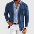 Gebreid Blazer Jasje Heren Casual Revers Borstzak