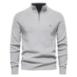 Gebreide Trui Heren Half Zip Opstaande Kraag