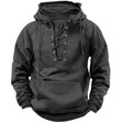Vintage Hoodie Heren Veterkraag Kangoeroezak