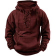 Vintage Hoodie Heren Veterkraag Kangoeroezak