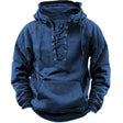 Vintage Hoodie Heren Veterkraag Kangoeroezak